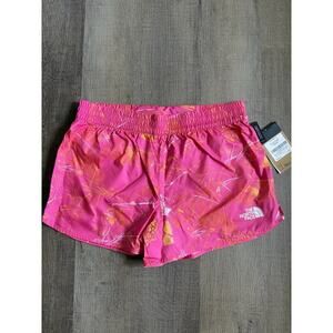 THE NORTH FACE Women's Limitless Run Short - Pink Glo‎ Valley Floor Print Sz M